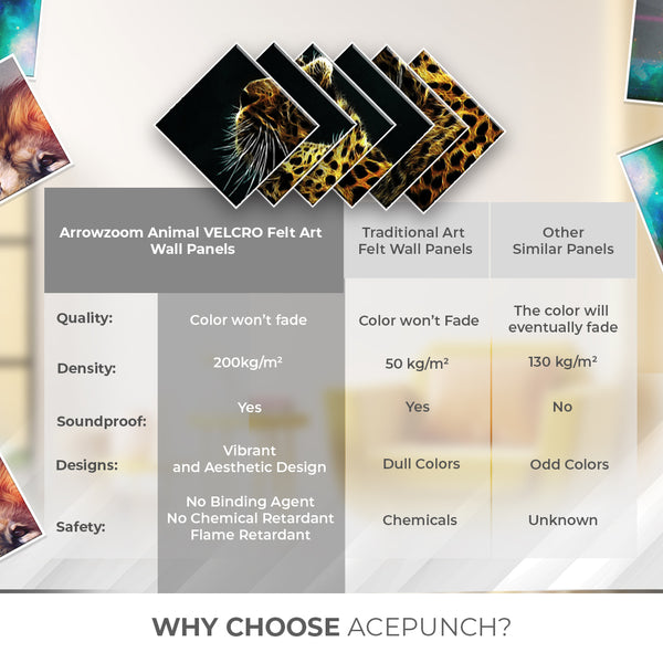 Acepunch Animal Velcro Felt Art Wall Panels AP1225