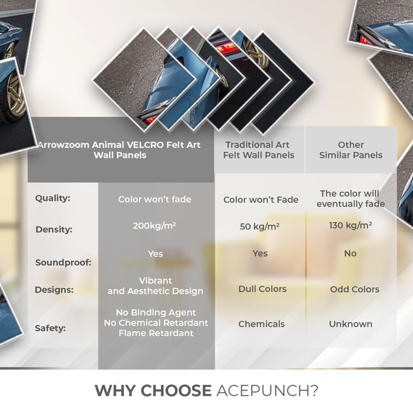 Acepunch Car Velcro Felt Art Wall Panels AP1227