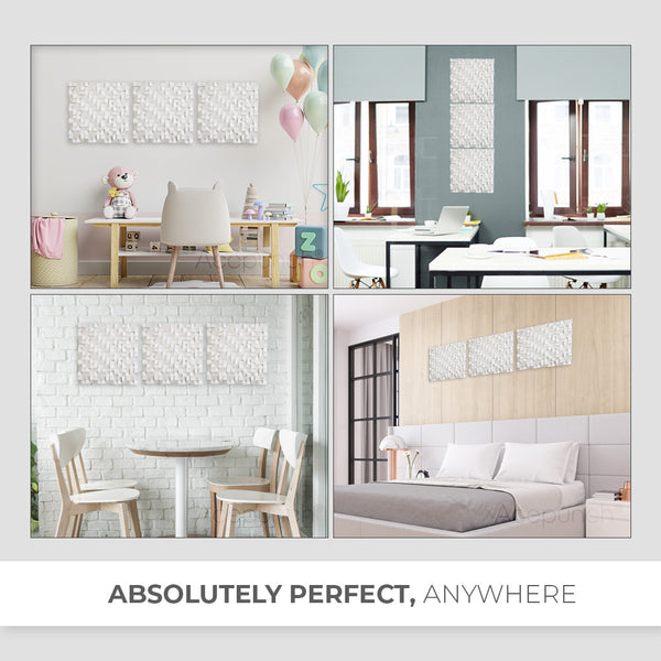 Acepunch 3D Multi-Color Geometric Wood Art Blanca AP1298