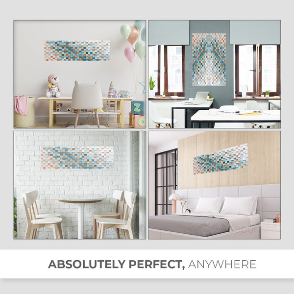 Acepunch 3D Multi-Color Geometric Wood Art High Tide AP1302