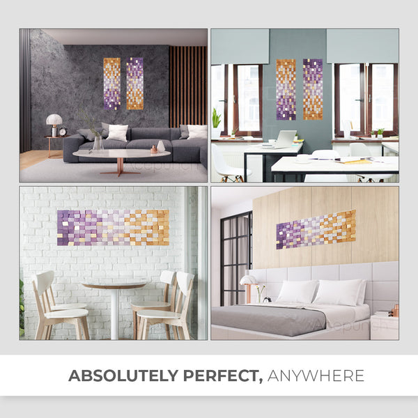 Acepunch 3D Multi-Color Geometric Wood Art Blueberry Toast AP1304