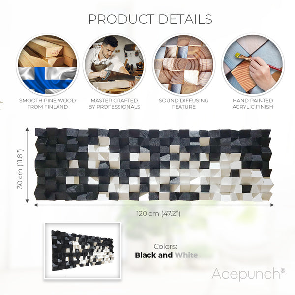 Acepunch 3D Multi-Color Geometric Wood Art Dalmatia AP1296