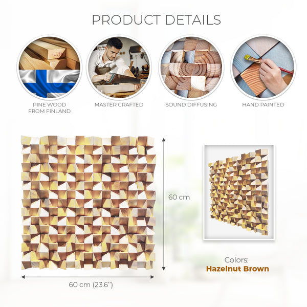 Acepunch 3D Geometric Wood Art Hazelnut AP1295