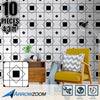 Arrowzoom Self-Adhesive Black & White Pattern Wall & Floor PVC Vinyl Tiles Decor KK1192