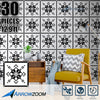 Arrowzoom Self-Adhesive Black & White Pattern Wall & Floor PVC Vinyl Tiles Decor KK1192