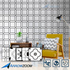 Arrowzoom Self-Adhesive Black & White Pattern Wall & Floor PVC Vinyl Tiles Decor KK1192