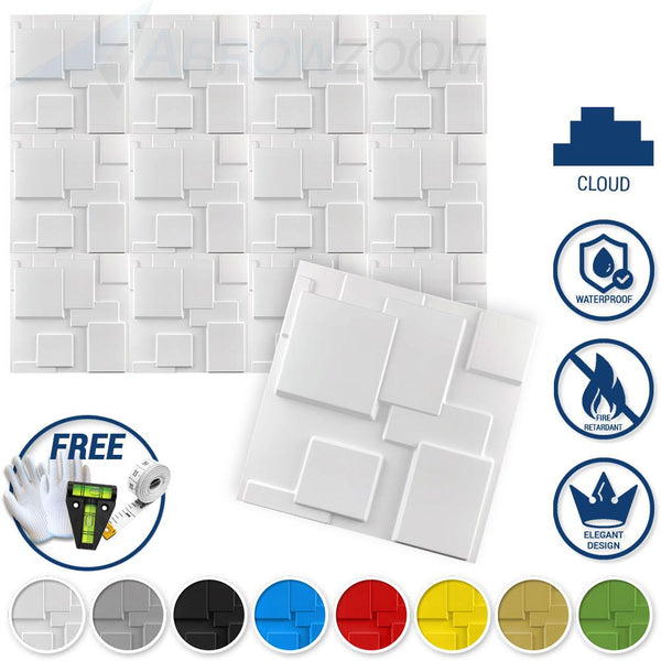 Acepunch Textured PVC 3D Wall Panel Cloud Design - AP1212