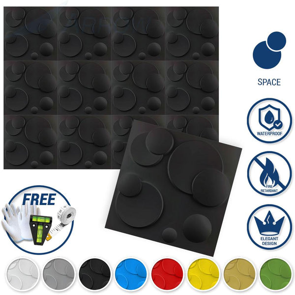 Acepunch Textured PVC 3D Wall Panel Space Design - AP1214