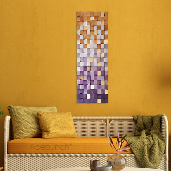 Acepunch 3D Multi-Color Geometric Wood Art Blueberry Toast AP1304