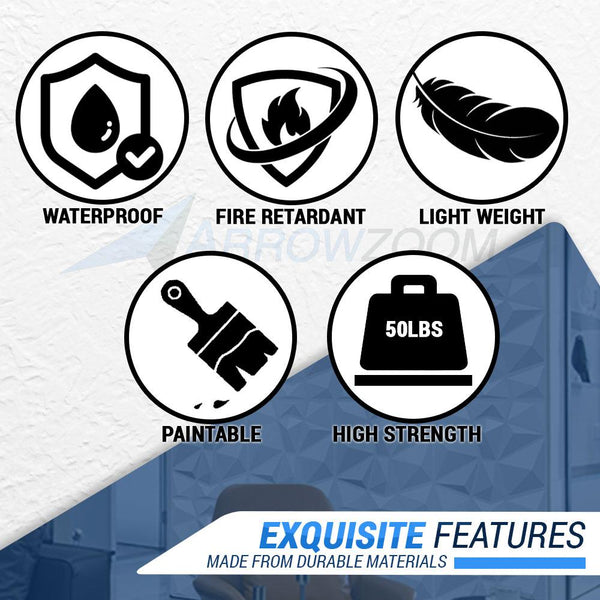 Acepunch Textured PVC 3D Wall Panel Cloud Design - AP1212