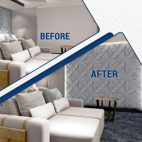 Acepunch Textured PVC 3D Wall Panel Four Leaf Clover Design - AP1215