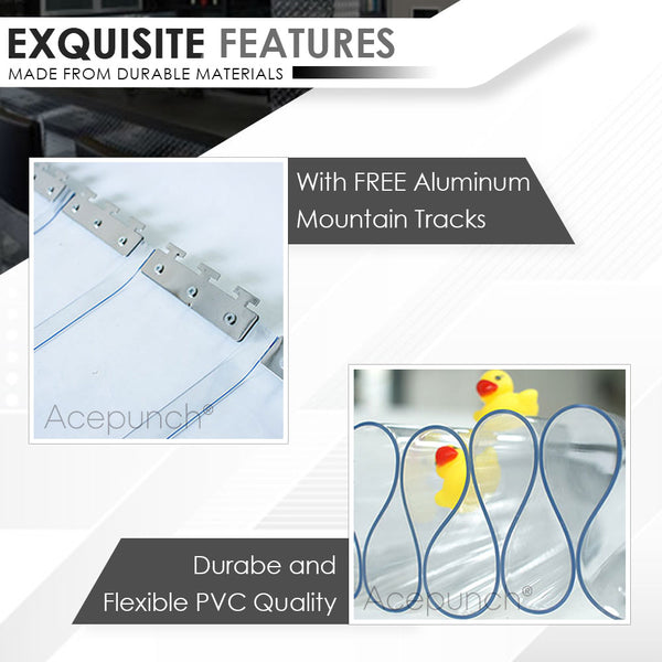 Acepunch 1mm Thick PVC Plastic Strip Curtain AP1173 AP1181
