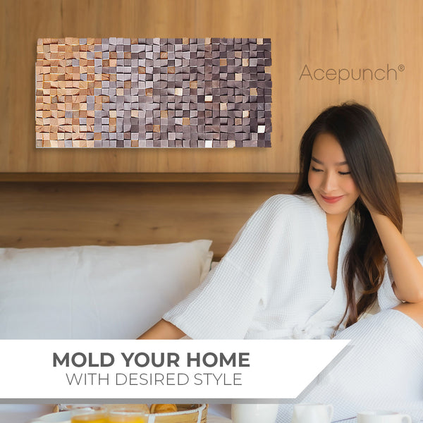 Acepunch 3D Multi-Color Geometric Wood Art Toast AP1300