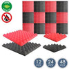 Acepunch Pyramid Series Acoustic Foam - Black x Red Bundle - KK1034