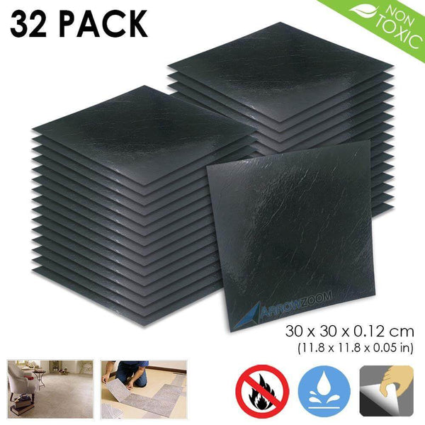 Arrowzoom PVC Vinyl Floor Tile Series Black Marble Pattern 30 x 30 cm KK1175