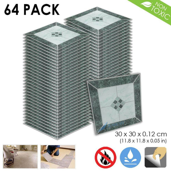 Arrowzoom PVC Vinyl Floor Tile Series Glamorous Ceramic Pattern 30 x 30 cm KK1175