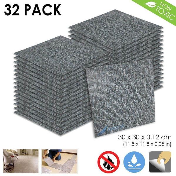 Arrowzoom PVC Vinyl Floor Tile Series Gray Carpet Pattern 30 x 30 cm KK1175