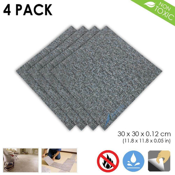 Arrowzoom PVC Vinyl Floor Tile Series Gray Carpet Pattern 30 x 30 cm KK1175