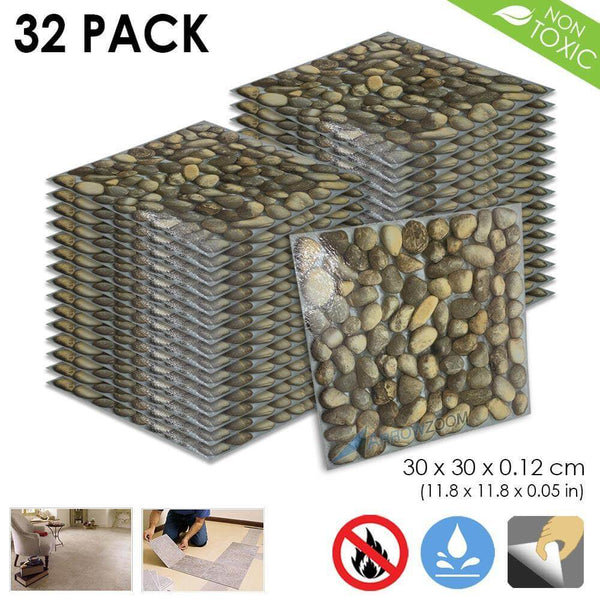 Arrowzoom PVC Vinyl Floor Tile Series Lovely Stones Pattern 30 x 30 cm KK1175