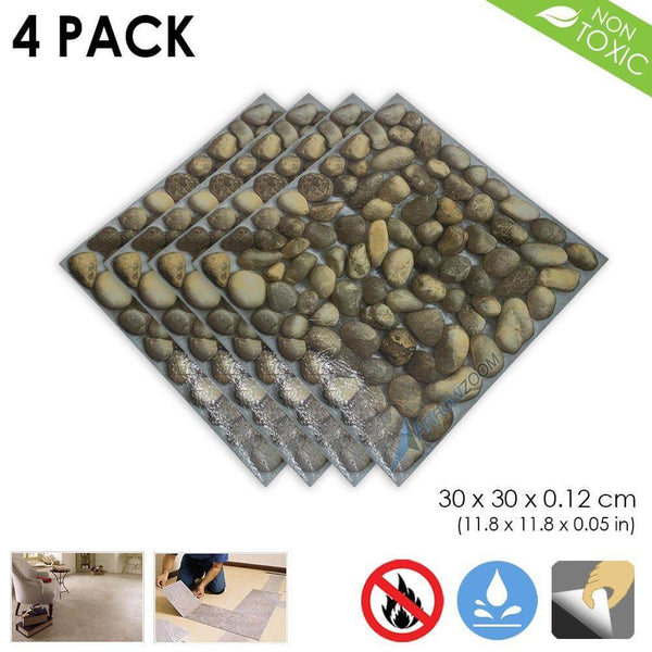 Arrowzoom PVC Vinyl Floor Tile Series Lovely Stones Pattern 30 x 30 cm KK1175