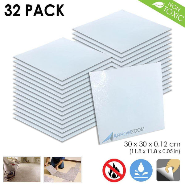 Arrowzoom PVC Vinyl Floor Tile Series White Marble Pattern 30 x 30 cm KK1175