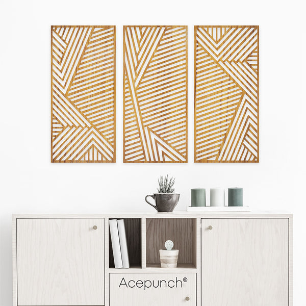 Acepunch Dimensional Khaki Wood Wall Art Decor AP1285
