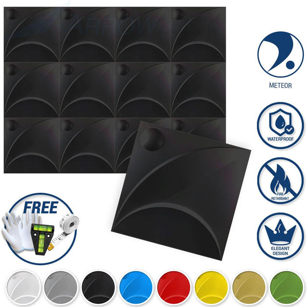 Acepunch Textured PVC 3D Wall Panel Meteor Design - AP1217